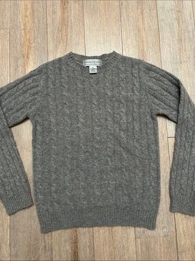 VTG Sutton Studio Women’s Crewneck Cable Knit Sweater - gray size XS no flaw